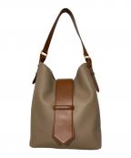 L'Avenirラヴェニール）の古着「Val ハンドバッグ」｜ベージュ×ブラウン