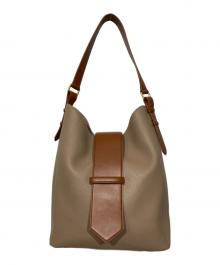 L'Avenir（ラヴェニール）の古着「Val ハンドバッグ」｜ベージュ×ブラウン