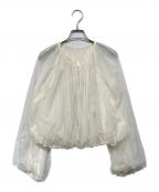 Diagramダイアグラム）の古着「ギャザーチュールブルゾン」｜ホワイト