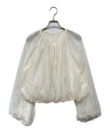 Diagram（ダイアグラム）の古着「ギャザーチュールブルゾン」｜ホワイト