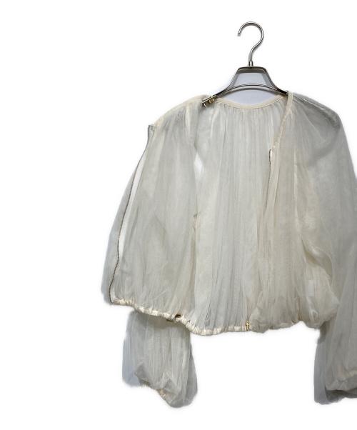 Diagram（ダイアグラム）Diagram (ダイアグラム) ギャザーチュールブルゾン ホワイト サイズ:36の古着・服飾アイテム