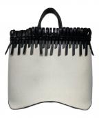 L'Avenirラヴェニール）の古着「Alaas ハンドバッグ」｜ホワイト×ブラック