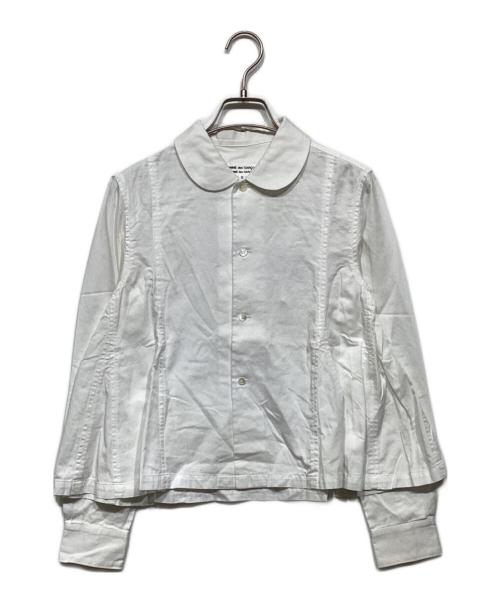 COMME des GARCONS COMME des GARCONS（コムデギャルソン コムデギャルソン）COMME des GARCONS COMME des GARCONS (コムデギャルソン コムデギャルソン) 丸襟ブラウスRS-B014 ホワイト サイズ:Sの古着・服飾アイテム