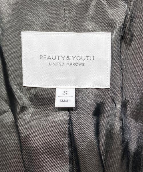 BEAUTY&YOUTH（ビューティーアンドユース）BEAUTY&YOUTH (ビューティーアンドユース) メルトンステンカラーベルトロングコート　1625-144-4638 グレー サイズ:Sの古着・服飾アイテム