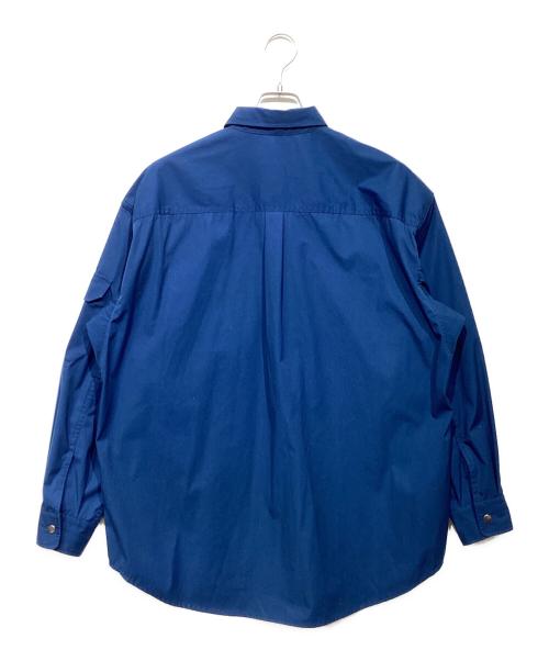 THE NORTHFACE PURPLELABEL（ザ・ノースフェイス パープルレーベル）THE NORTHFACE PURPLELABEL (ザ・ノースフェイス パープルレーベル) NP2203N　65/35 CPO Shirt ブルー サイズ:Mの古着・服飾アイテム