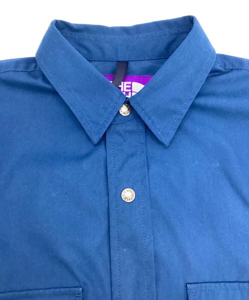 THE NORTHFACE PURPLELABEL（ザ・ノースフェイス パープルレーベル）THE NORTHFACE PURPLELABEL (ザ・ノースフェイス パープルレーベル) NP2203N　65/35 CPO Shirt ブルー サイズ:Mの古着・服飾アイテム