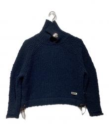 NKNIT（ンニット）の古着「2way high neck KNIT 24AW-N012」｜ネイビー