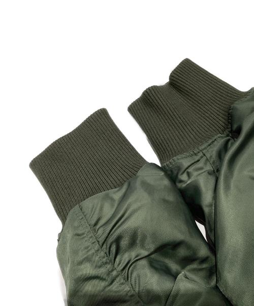 UN3D.（アンスリード）UN3D. (アンスリード) ボアドッキングブルゾン　522250103101 グリーン×ホワイト サイズ:36の古着・服飾アイテム