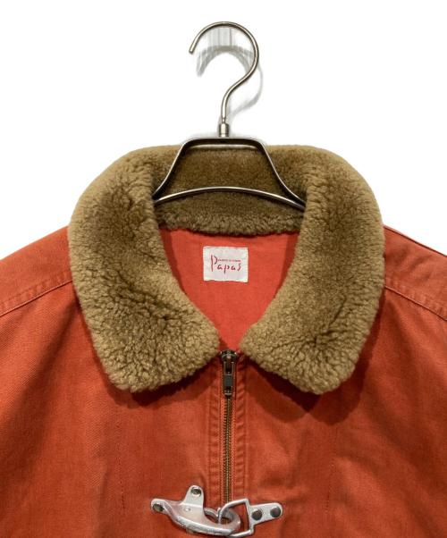PAPAS（パパス）PAPAS (パパス) ファイヤーマンジャケット　D0484FJM03 オレンジ サイズ:Lの古着・服飾アイテム