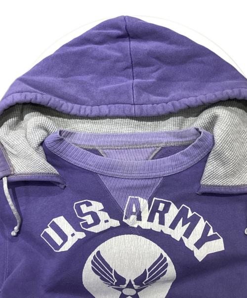 TOYS MCCOY（トイズマッコイ）TOYS MCCOY (トイズマッコイ) 後付けパーカー パープル サイズ:Mの古着・服飾アイテム