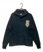 CUSHMANクッシュマン）の古着「ショールカラースウェットカーディガン」｜ブラック