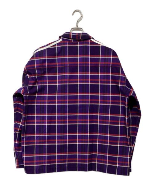 adidas（アディダス）adidas (アディダス) KORN (コーン)  JG1334　KORN FLANNEL LS MULTCO パープル サイズ:2XLの古着・服飾アイテム