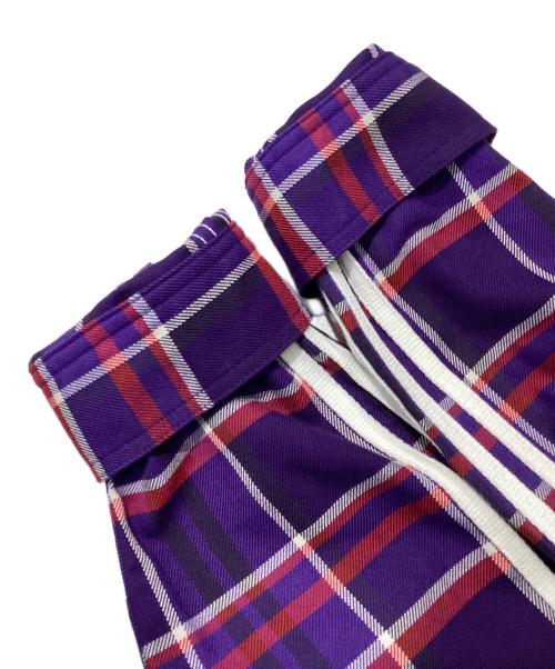 adidas（アディダス）adidas (アディダス) KORN (コーン)  JG1334　KORN FLANNEL LS MULTCO パープル サイズ:2XLの古着・服飾アイテム