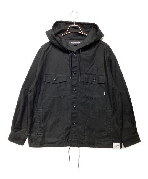 NEIGHBORHOOD（ネイバーフッド）NEIGHBORHOOD (ネイバーフッド) HOODED SHIRT LS ブラック サイズ:Lの古着・服飾アイテム
