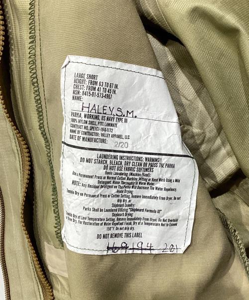 U'S NAVY（ユーエスネイビー）U'S NAVY (ユーエスネイビー) WORKING PARKA TYPE3 グリーン サイズ:Lの古着・服飾アイテム