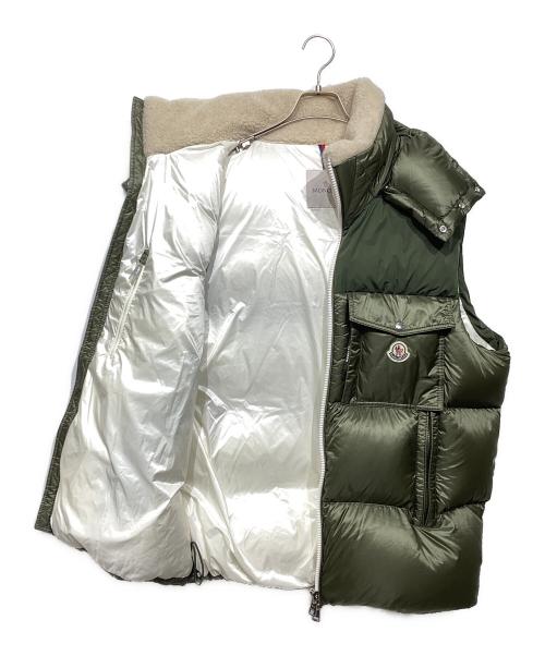 MONCLER（モンクレール）MONCLER (モンクレール) OUSTフーデッドダウンベスト オリーブ サイズ:TG6の古着・服飾アイテム