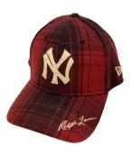 New Era×POLO RALPH LAURENニューエラ×ポロ・ラルフローレン）の古着「キャップ」｜レッド