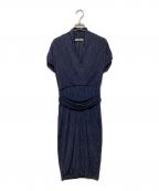MaxMaraマックスマーラ）の古着「カシュクールジャージーワンピース162608790000」｜ネイビー