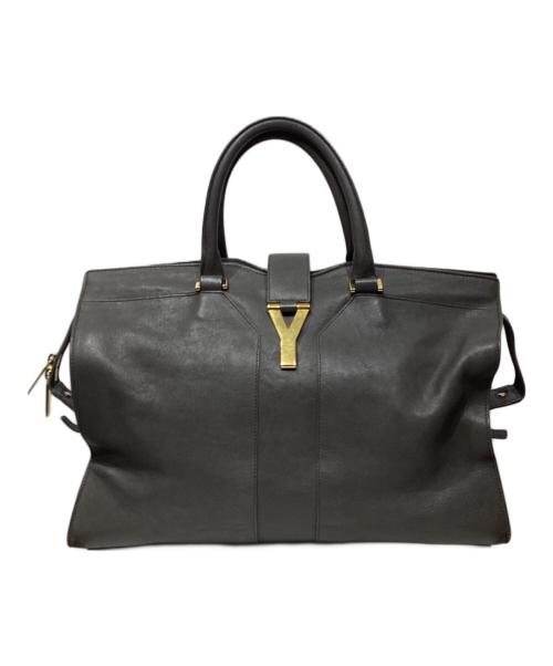 Yves Saint Laurent（イヴサンローラン）Yves Saint Laurent (イヴサンローラン) カバスシック レザーボストンバッグ　311217 グレーの古着・服飾アイテム