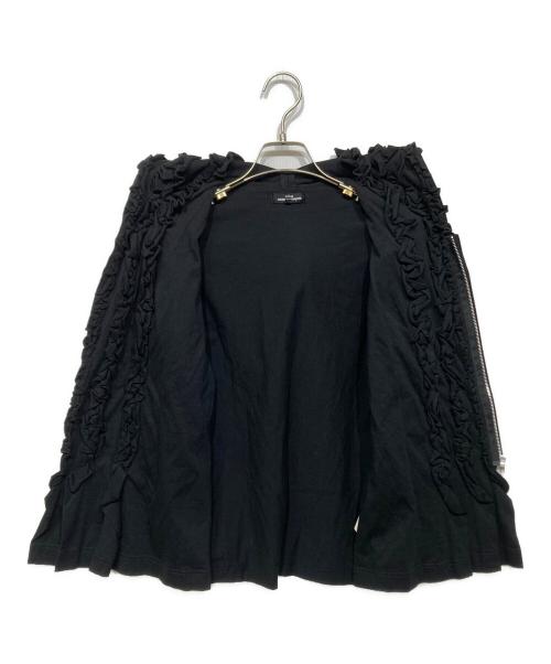 tricot COMME des GARCONS（トリココムデギャルソン）tricot COMME des GARCONS (トリココムデギャルソン) コットンフリルジップパーカー ブラック サイズ:Sの古着・服飾アイテム