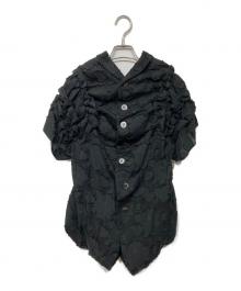 TAO COMME des GARCONS（タオ コムデギャルソン）の古着「AD2023　24SS　フリル刺繍ブラウス」｜ブラック