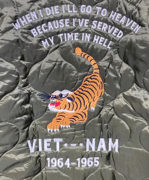 HOUSTON（ヒューストン）HOUSTON (ヒューストン) キルティングベトナムジャケット　51200 オリーブ サイズ:XLの古着・服飾アイテム