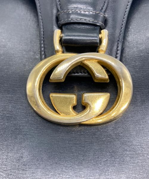 GUCCI（グッチ）GUCCI (グッチ) GG金具 ワンショルダーバッグ ネイビーの古着・服飾アイテム