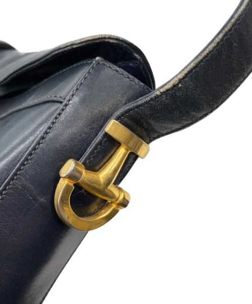 GUCCI（グッチ）GUCCI (グッチ) GG金具 ワンショルダーバッグ ネイビーの古着・服飾アイテム