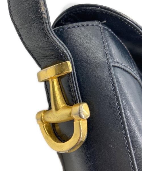 GUCCI（グッチ）GUCCI (グッチ) GG金具 ワンショルダーバッグ ネイビーの古着・服飾アイテム