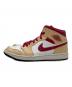 NIKE (ナイキ) Air Jordan 1 Mid Beige/Cardinal Red ベージュ×ホワイト サイズ:US11 / UK10 / EUR45 / 29cm：5000円