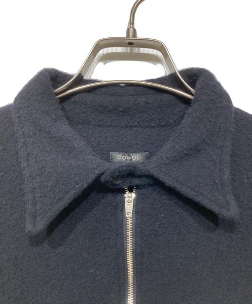 COMOLI（コモリ）COMOLI (コモリ) 縮絨ウールハーフジップシャツ　Y03-02010 ブラック サイズ:3の古着・服飾アイテム