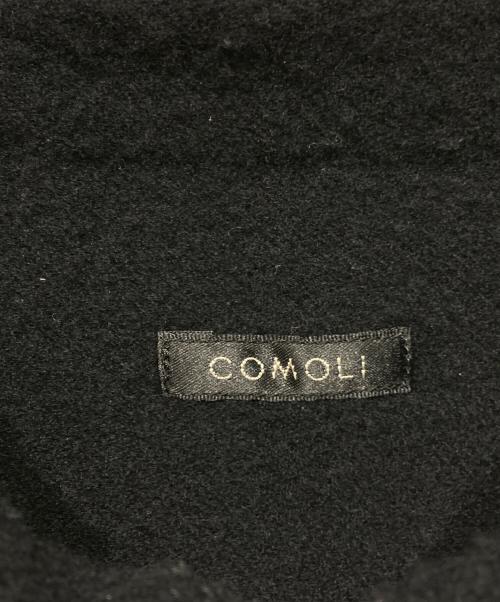 COMOLI（コモリ）COMOLI (コモリ) 縮絨ウールハーフジップシャツ　Y03-02010 ブラック サイズ:3の古着・服飾アイテム
