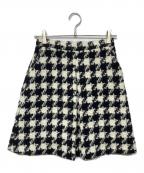 Loulou Willoughbyルルウィルビー）の古着「ロービング千鳥タックミニスカート　21252011130」｜ブラック×ホワイト