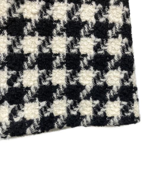 Loulou Willoughby（ルルウィルビー）Loulou Willoughby (ルルウィルビー) ロービング千鳥タックミニスカート　21252011130 ブラック×ホワイト サイズ:1の古着・服飾アイテム