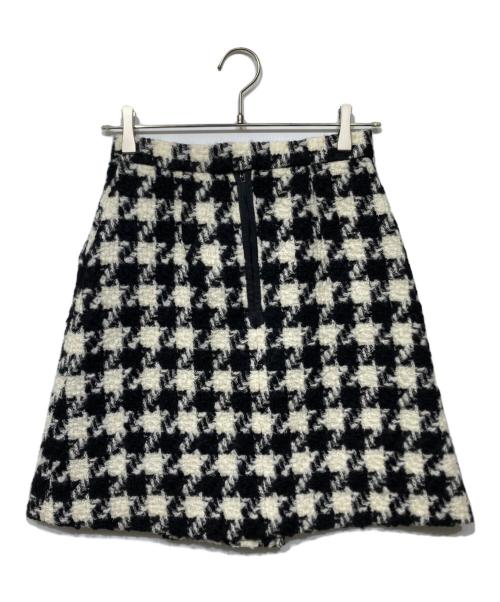 Loulou Willoughby（ルルウィルビー）Loulou Willoughby (ルルウィルビー) ロービング千鳥タックミニスカート　21252011130 ブラック×ホワイト サイズ:1の古着・服飾アイテム