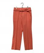 ANAYIアナイ）の古着「ライトスラブ切り替えベルトパンツ10251712230」｜オレンジ
