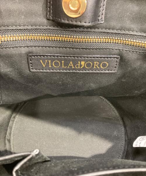 VIOLAd'ORO（ヴィオラドーロ）VIOLAd'ORO (ヴィオラドーロ) MIRO アバカ2WAYバッグ ブラックの古着・服飾アイテム