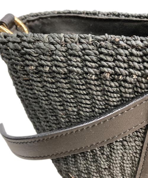 VIOLAd'ORO（ヴィオラドーロ）VIOLAd'ORO (ヴィオラドーロ) MIRO アバカ2WAYバッグ ブラックの古着・服飾アイテム