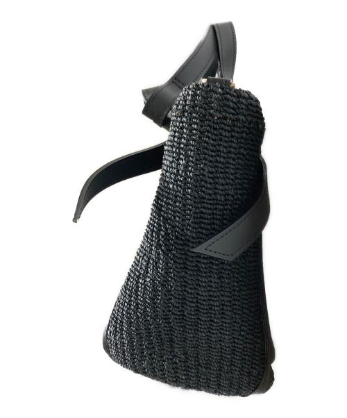 VIOLAd'ORO（ヴィオラドーロ）VIOLAd'ORO (ヴィオラドーロ) MIRO アバカ2WAYバッグ ブラックの古着・服飾アイテム