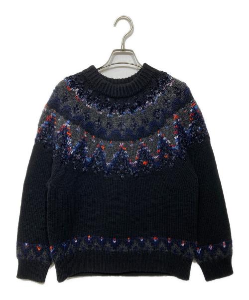 Coohem（コーヘン）Coohem (コーヘン) ノルディック柄ニット　11-214-031 ブラック サイズ:Sの古着・服飾アイテム