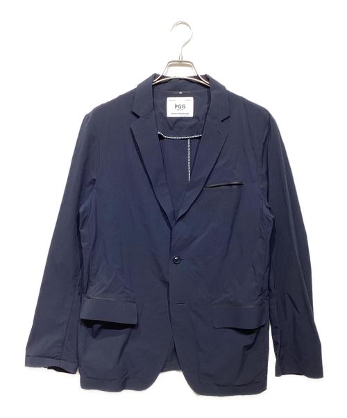 PGG（ピージージー）PGG (ピージージー) ストレッチナイロン 2Bテーラードジャケット ネイビー サイズ:5の古着・服飾アイテム