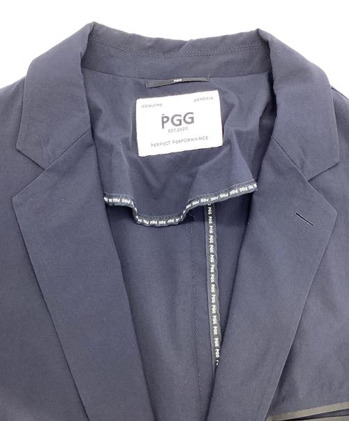 PGG（ピージージー）PGG (ピージージー) ストレッチナイロン 2Bテーラードジャケット ネイビー サイズ:5の古着・服飾アイテム