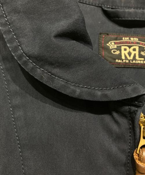 RRL（ダブルアールエル）RRL (ダブルアールエル) COTTON SATIN FLIGHT JACKET ネイビー サイズ:Mの古着・服飾アイテム
