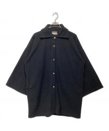 Salvatore Ferragamo（サルヴァトーレ フェラガモ）の古着「金釦フリースコート」｜ブラック