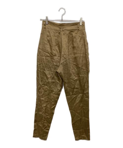 Y's（ワイズ）Y's (ワイズ) 80ｓ リネンサルエルパンツ ブラウン サイズ:記載なしの古着・服飾アイテム