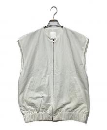 Whim Gazette（ウィムガゼット）の古着「コットンリネンジップジレWGZ1041607A0001」｜ホワイト