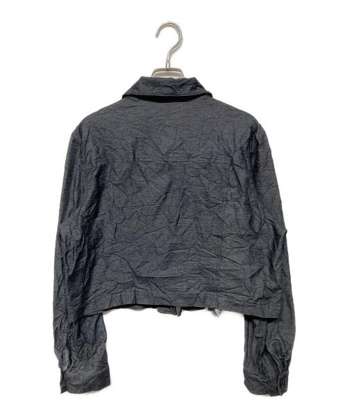 Y's（ワイズ）Y's (ワイズ) シワ加工クロップドジャケット ブラック サイズ:2の古着・服飾アイテム