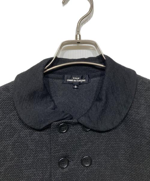 tricot COMME des GARCONS（トリココムデギャルソン）tricot COMME des GARCONS (トリココムデギャルソン) 丸襟ローズ柄ジャケット ブラック サイズ:Sの古着・服飾アイテム