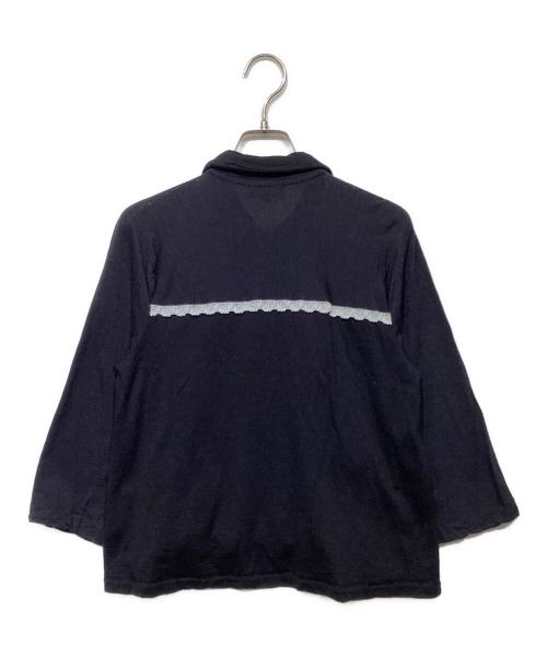 tricot COMME des GARCONS（トリココムデギャルソン）tricot COMME des GARCONS (トリココムデギャルソン) 丸襟サイドレースブラウス ブラック サイズ:Sの古着・服飾アイテム