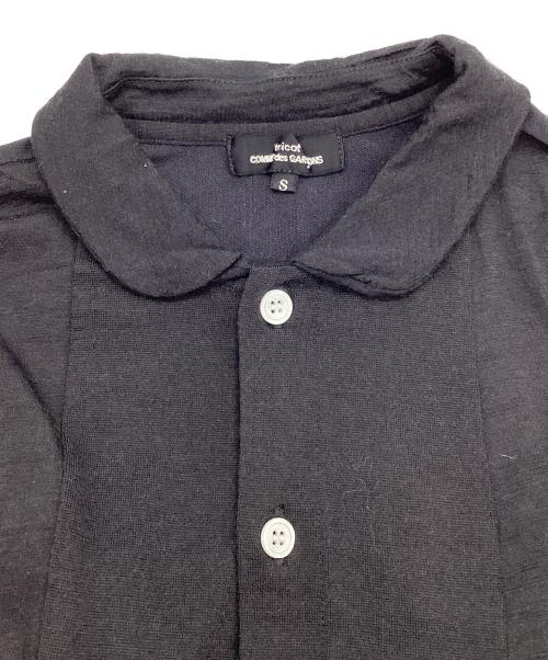 tricot COMME des GARCONS（トリココムデギャルソン）tricot COMME des GARCONS (トリココムデギャルソン) 丸襟サイドレースブラウス ブラック サイズ:Sの古着・服飾アイテム